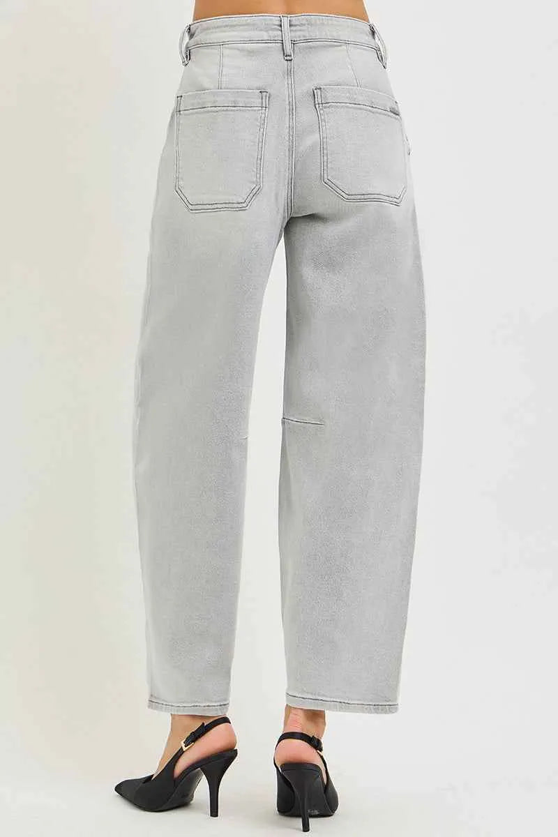 RISEN Slouchy Cropped Barrel Jeans