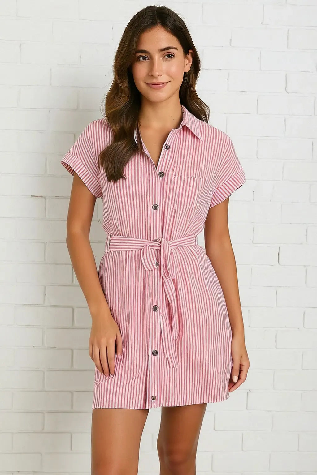Just a Viva Casual Striped Dress