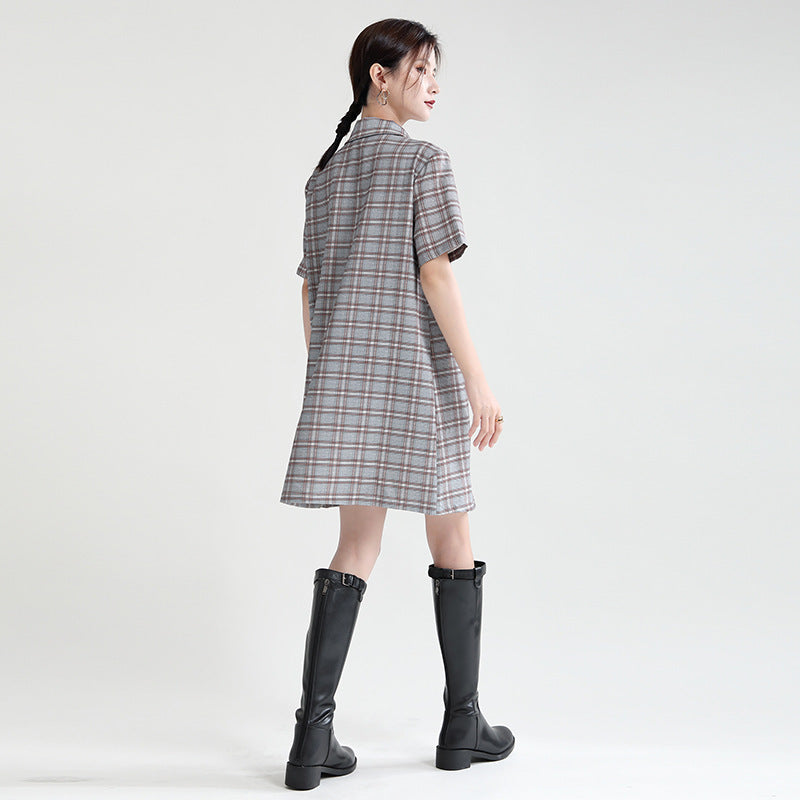 Extra Credit Double-Breasted Blazer Dress