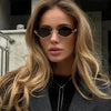 Cat Eye Sunglasses with Gold Metal Frame - Lustreve