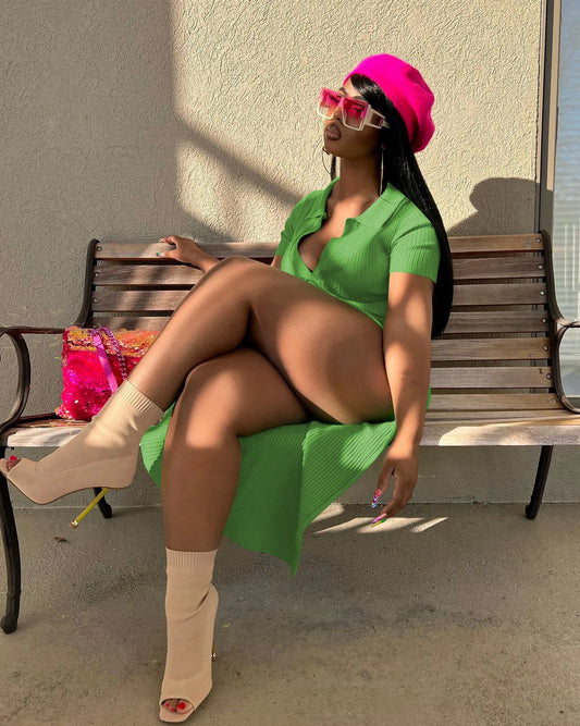 Robe moulante chic à rayures Sorbae