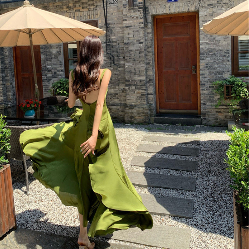 Ocean Whisper Satin Mermaid Gown