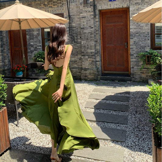 Ocean Whisper Satin Mermaid Gown