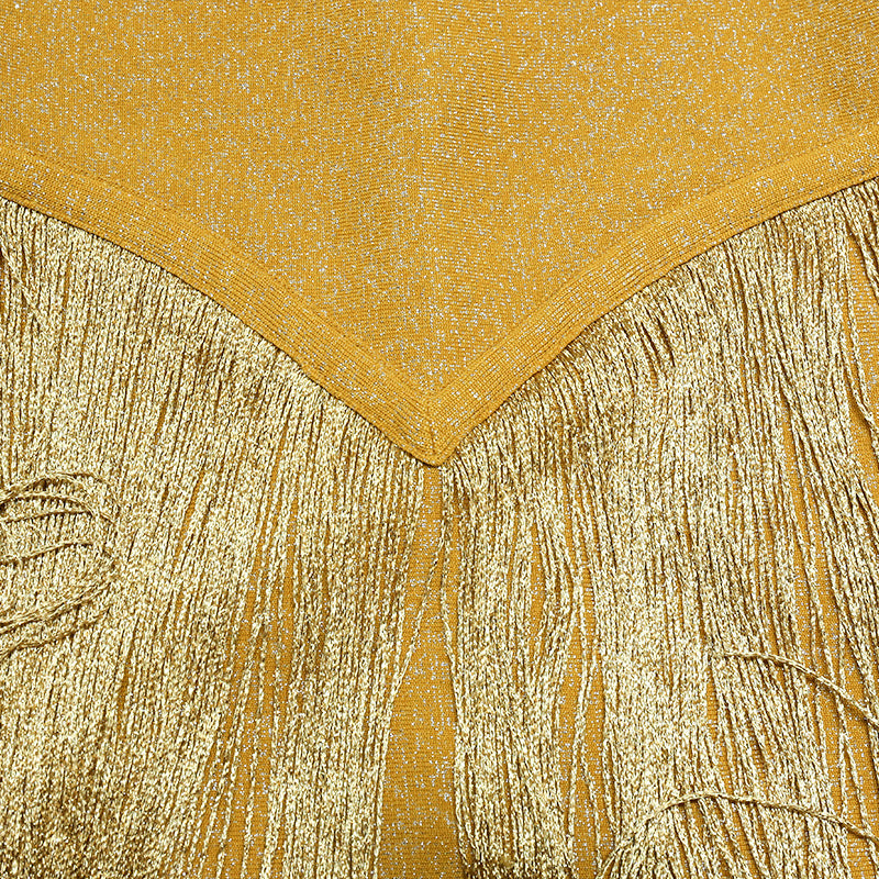 Celestial Gold Fringe Jumpsuit