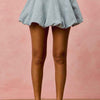 SO ME Denim Bubble Mini Skirt