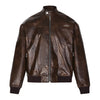 Retro Street Maillard Leather Rivet Coat
