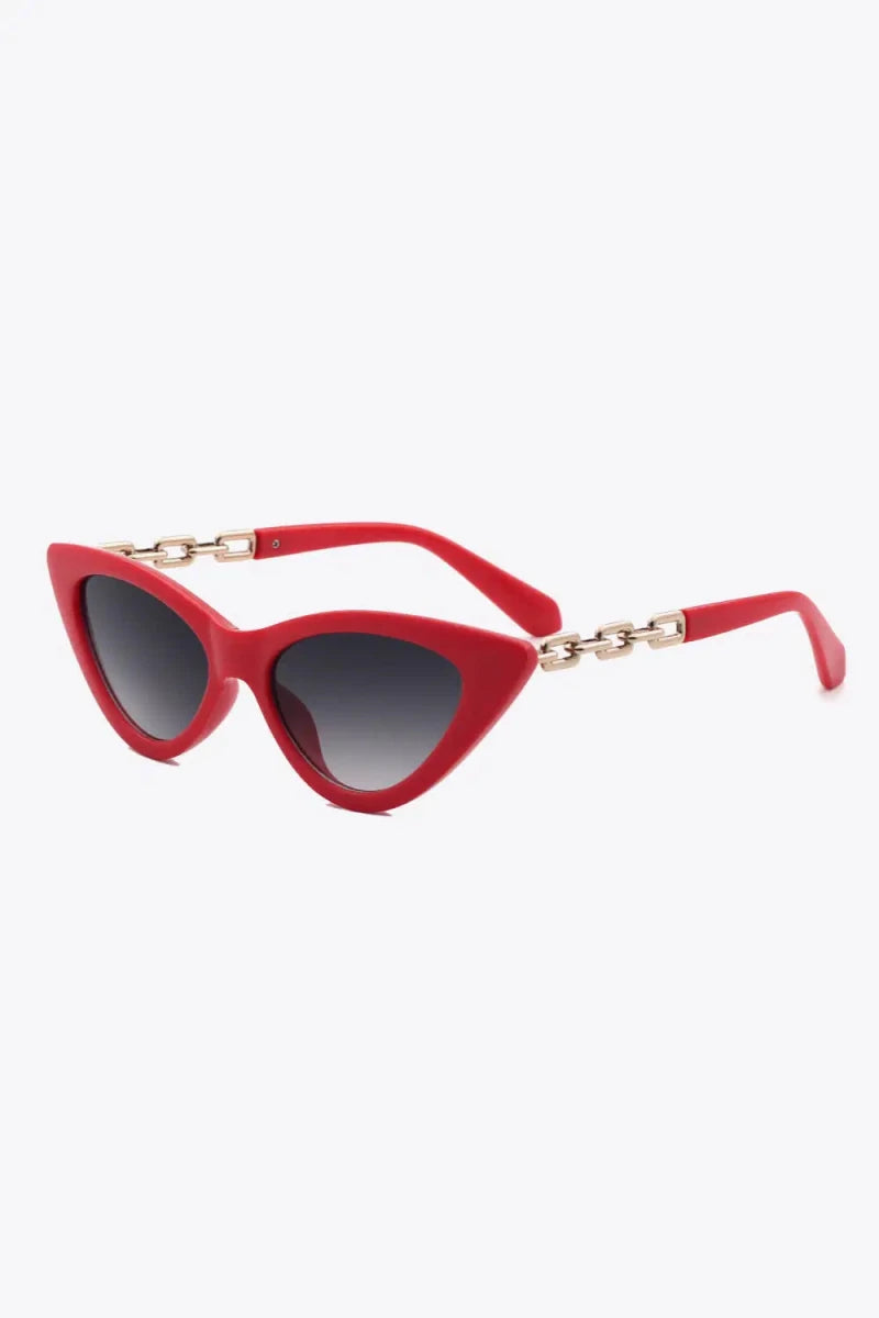 Chain Detail Cat - Eye Sunglasses - Lustreve