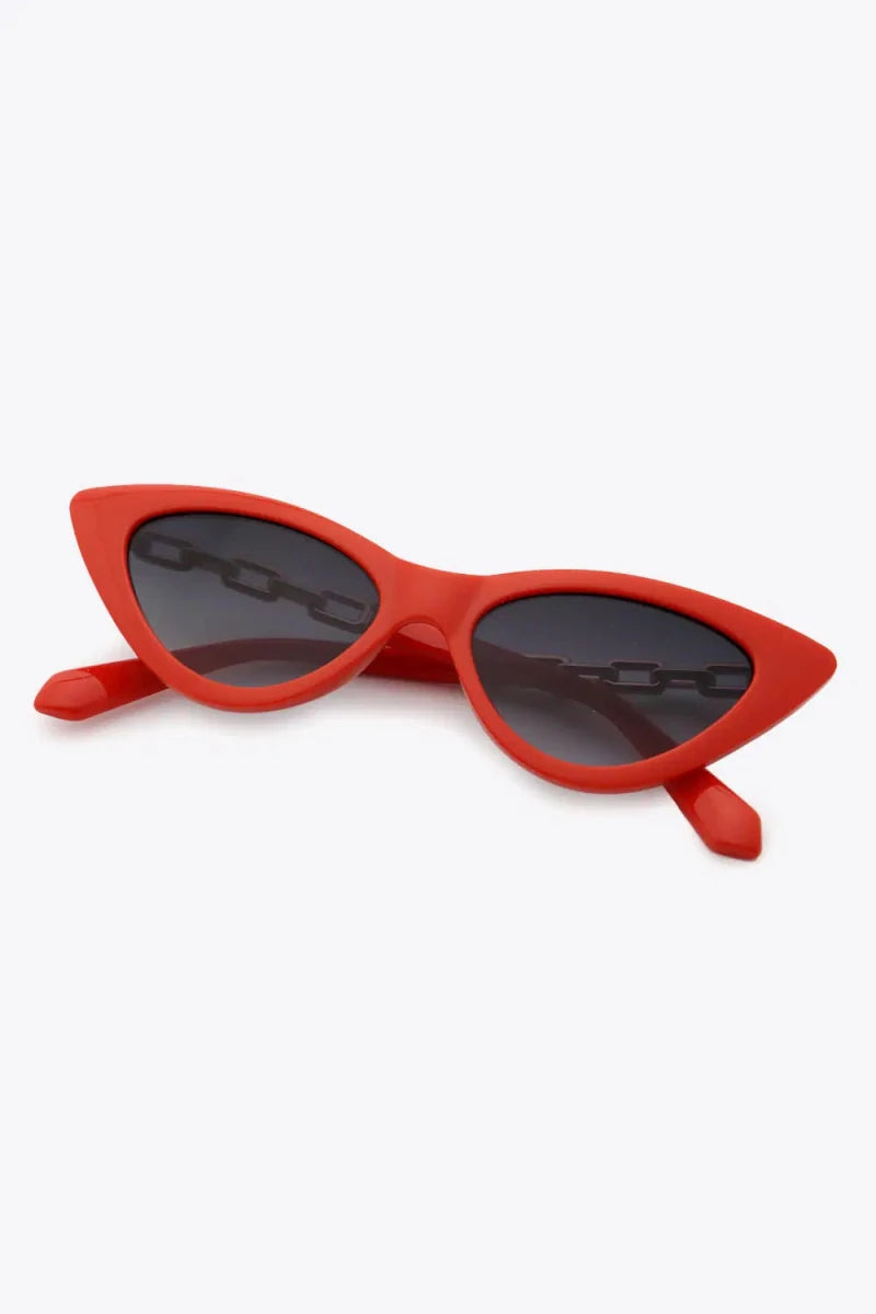 Chain Detail Cat - Eye Sunglasses - Lustreve