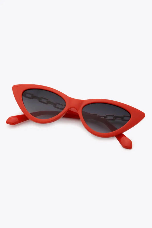 Chain Detail Cat - Eye Sunglasses - Lustreve