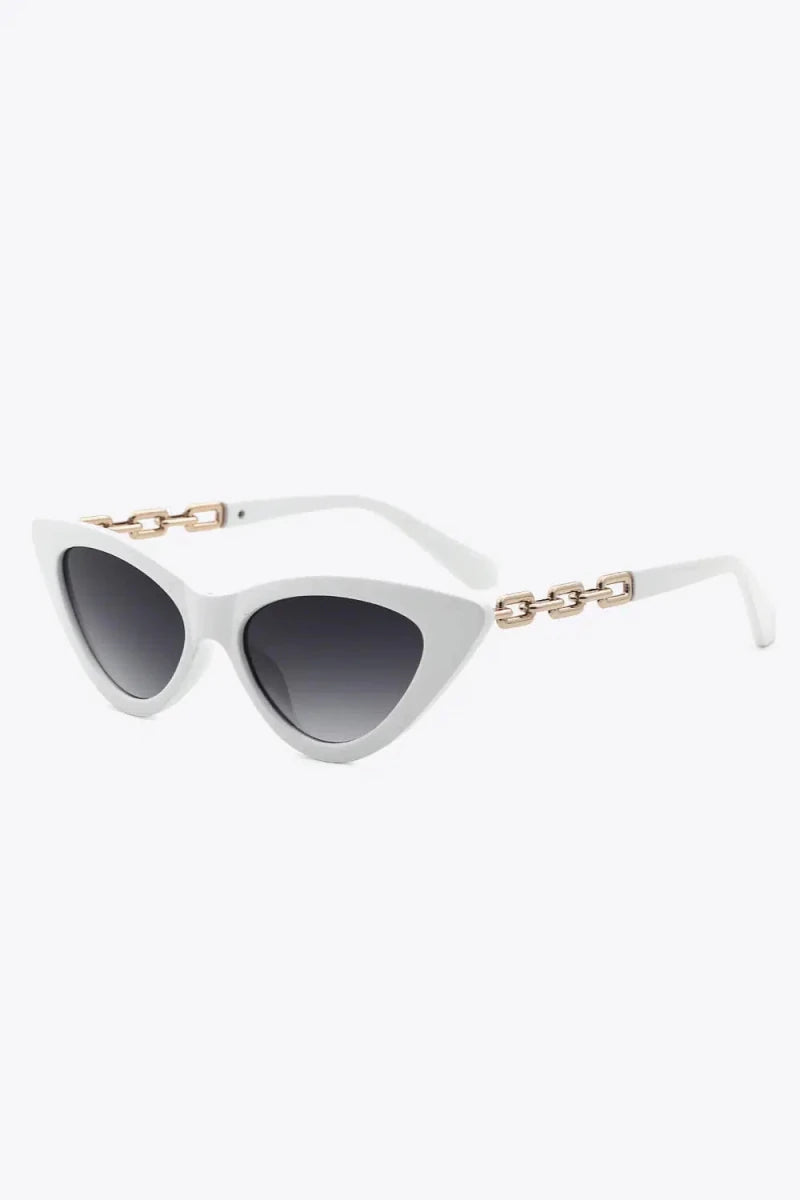 Chain Detail Cat - Eye Sunglasses - Lustreve