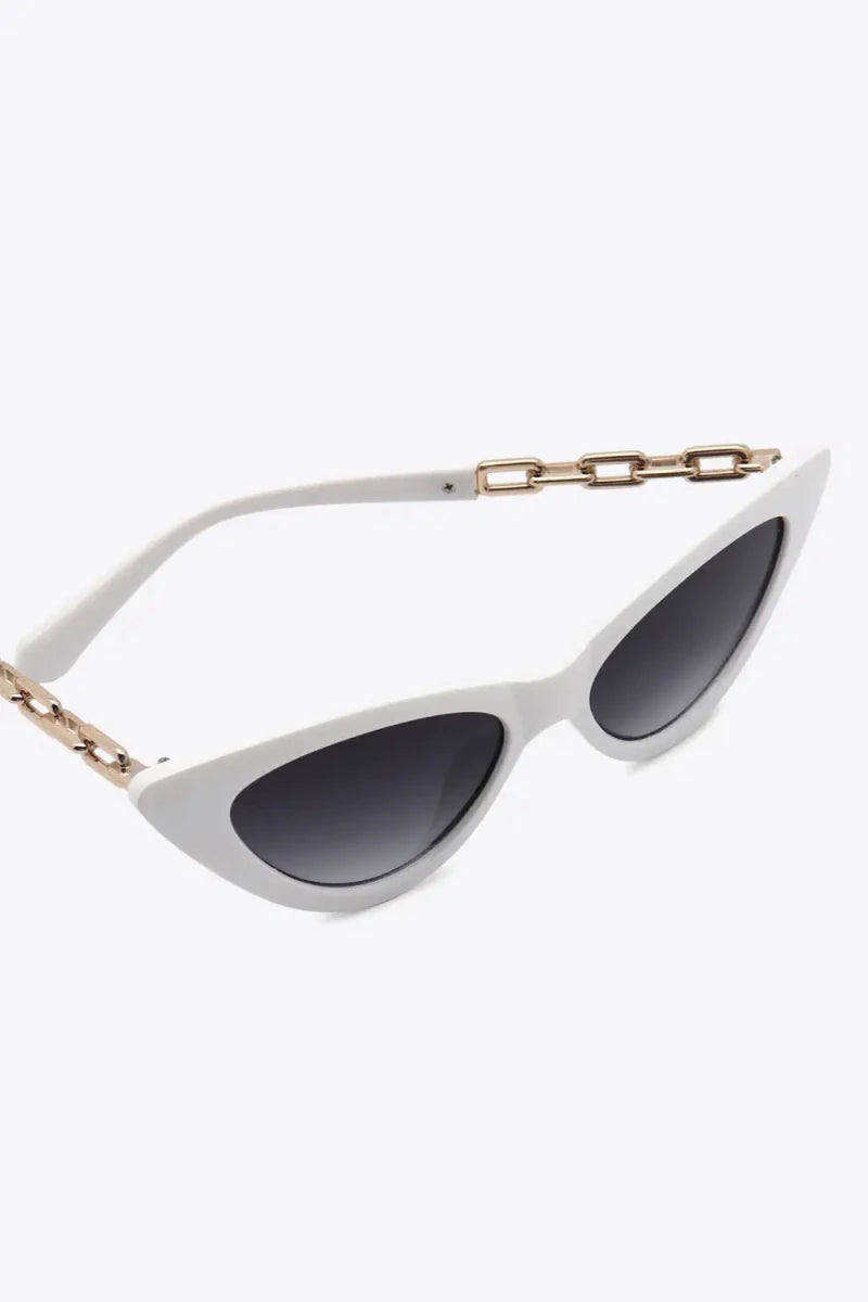 Chain Detail Cat - Eye Sunglasses - Lustreve