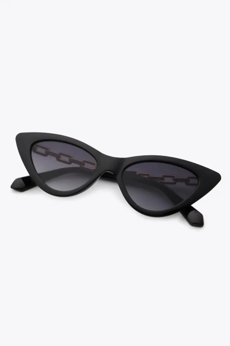 Chain Detail Cat - Eye Sunglasses - Lustreve