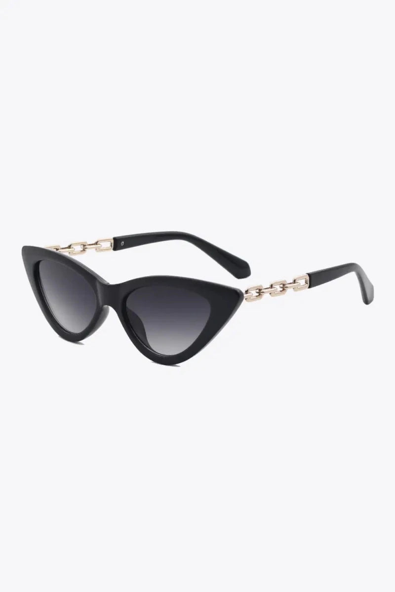 Chain Detail Cat - Eye Sunglasses - Lustreve