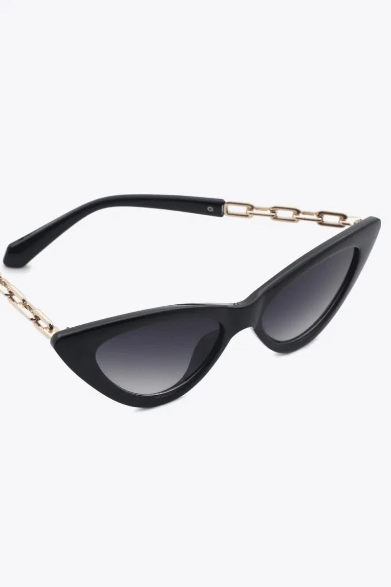 Chain Detail Cat - Eye Sunglasses - Lustreve