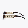 Chain Detail Temple Cat Eye Sunglasses - Lustreve