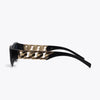 Chain Detail Temple Cat Eye Sunglasses - Lustreve