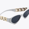 Chain Detail Temple Cat Eye Sunglasses - Lustreve