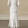 Champagne Whispers Ruched Velvet Midi Dress - Lustreve