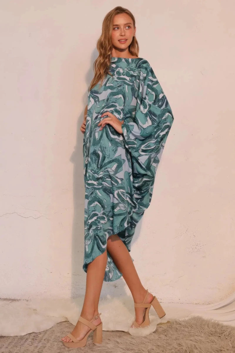 Chasing Petals One Sleeve Dress - Lustreve