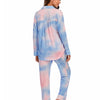 Collared Neck Long Sleeve Loungewear Set with Pockets - Lustreve