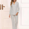 Collared Neck Loungewear Set with Pocket - Lustreve