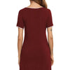 Contrast Trim Pocketed Round Neck Lounge Dress - Lustreve