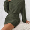 Cozy Command Maeve Ribbed Turtleneck Sweater Mini Dress - Lustreve