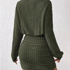 Cozy Command Maeve Ribbed Turtleneck Sweater Mini Dress - Lustreve