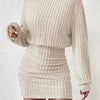 Cozy Command Maeve Ribbed Turtleneck Sweater Mini Dress - Lustreve