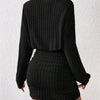 Cozy Command Maeve Ribbed Turtleneck Sweater Mini Dress - Lustreve