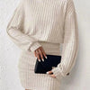 Cozy Command Maeve Ribbed Turtleneck Sweater Mini Dress - Lustreve