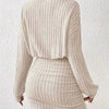 Cozy Command Maeve Ribbed Turtleneck Sweater Mini Dress - Lustreve