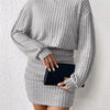 Cozy Command Maeve Ribbed Turtleneck Sweater Mini Dress - Lustreve