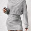 Cozy Command Maeve Ribbed Turtleneck Sweater Mini Dress - Lustreve