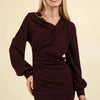 Crowned Kennedy Twist - Front Mini Dress - Lustreve