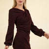 Crowned Kennedy Twist - Front Mini Dress - Lustreve