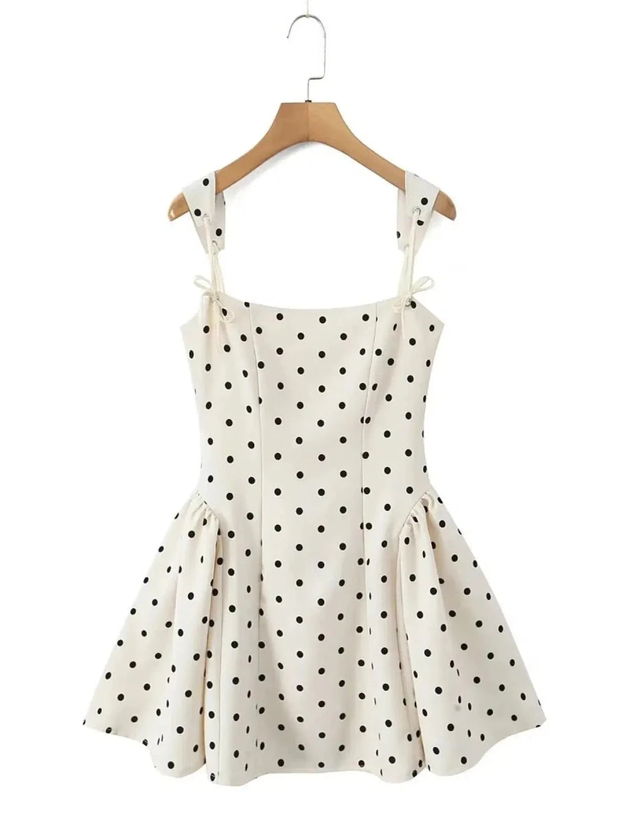 Cupid Sienna Polka - Flirt Fit & Flare Mini Dress - Lustreve