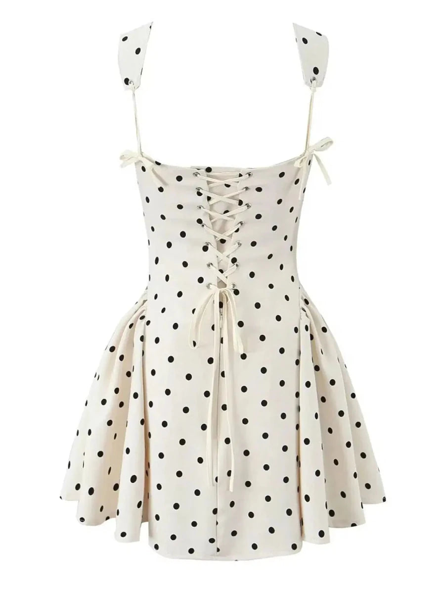 Cupid Sienna Polka - Flirt Fit & Flare Mini Dress - Lustreve