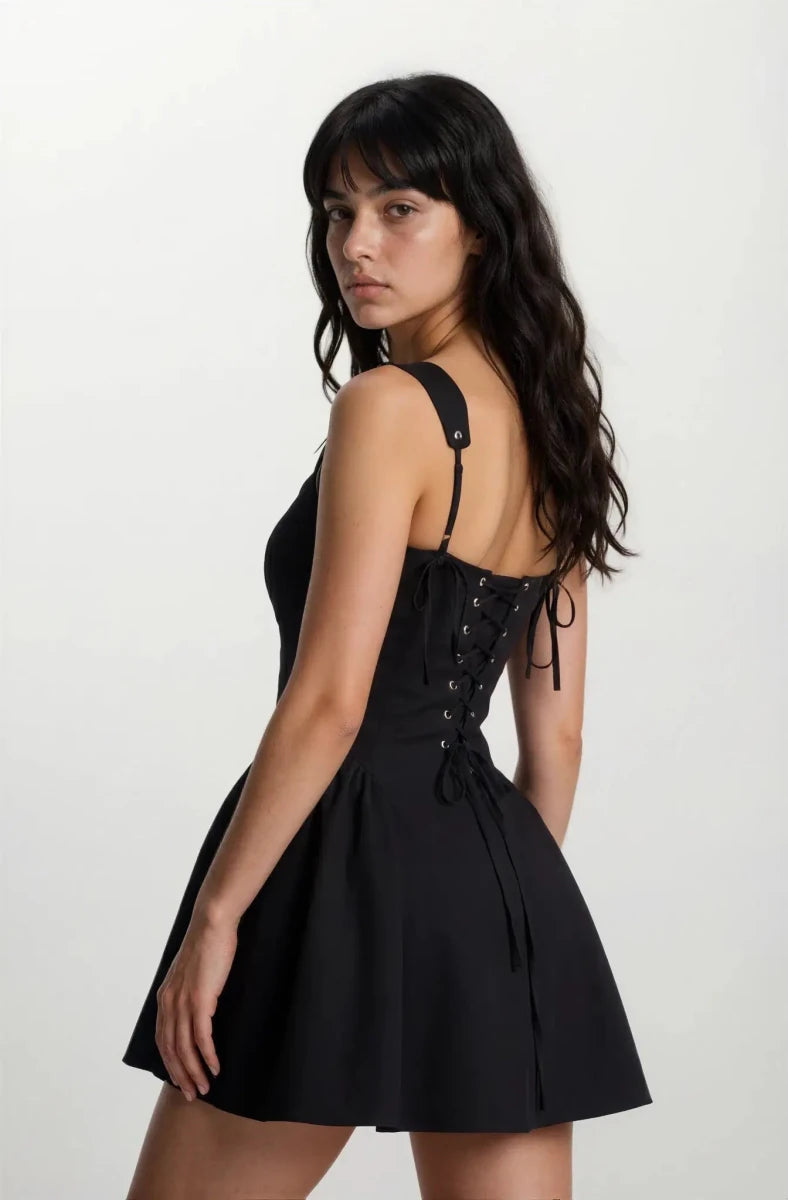 Cupid Sienna Polka - Flirt Fit & Flare Mini Dress - Lustreve