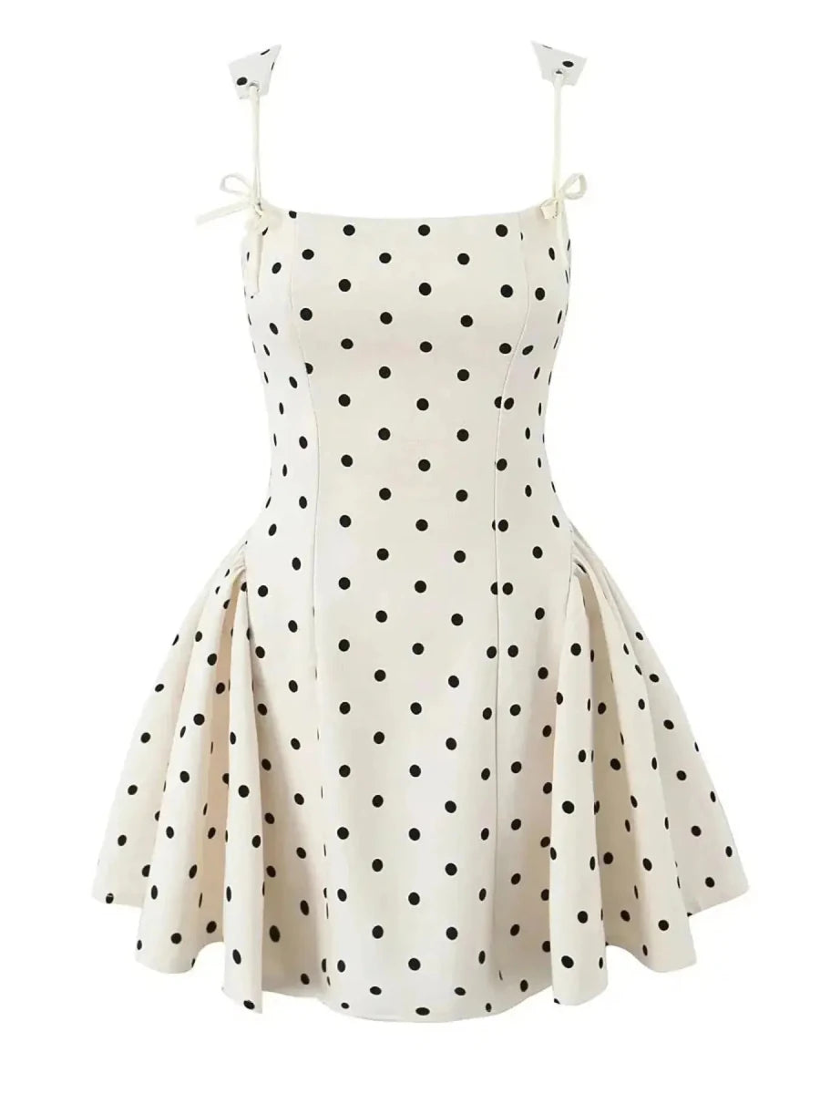Cupid Sienna Polka - Flirt Fit & Flare Mini Dress - Lustreve