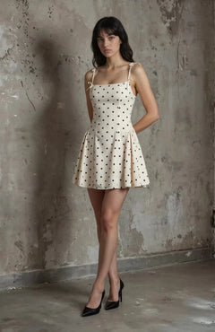 Cupid Sienna Polka-Flirt Fit & Flare Mini Dress