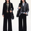 Elegant High-Waist Tailored Wide-Leg Trousers