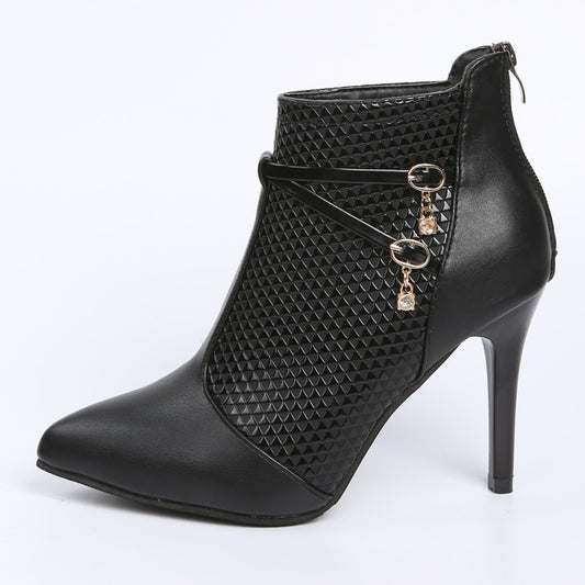 Stiletto Pointed Toe Ankle Boots
