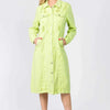 American Bazi Button Up Distressed Denim Dress