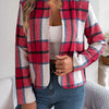 Chic Elegant Plaid Long Sleeve Coat