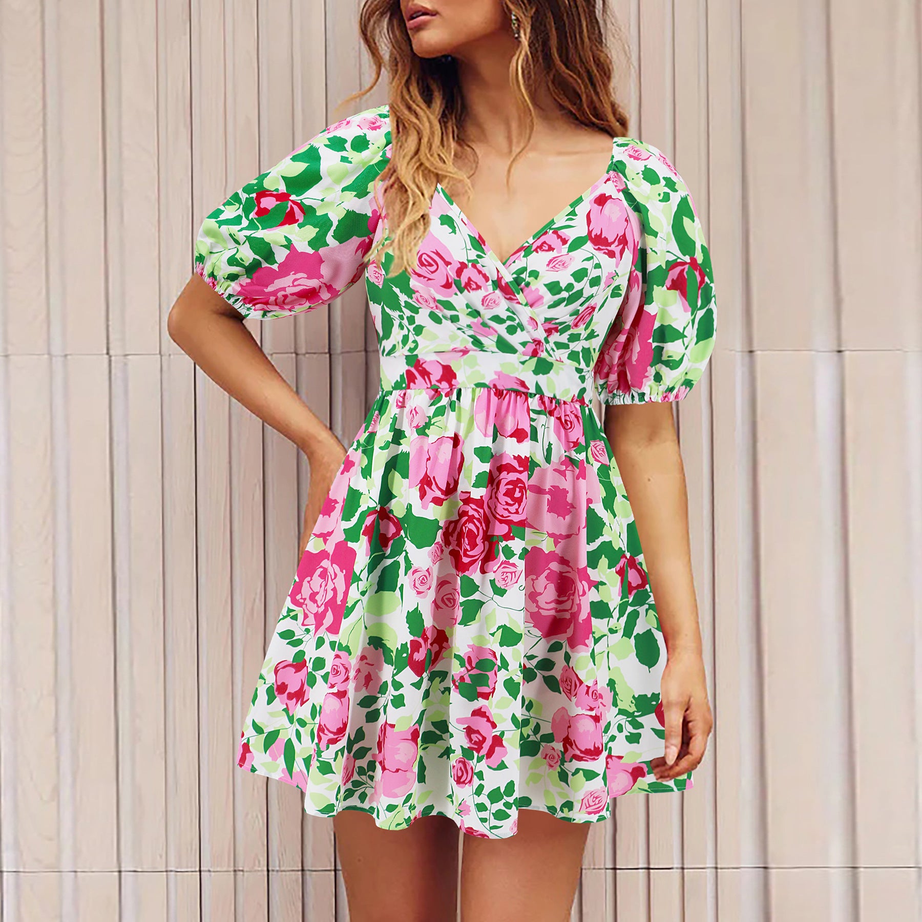 Sunset Sorbae Bloom Mini Dress