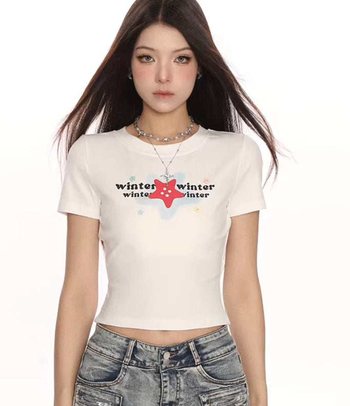 Haut imprimé à épaules dénudées XINGX 