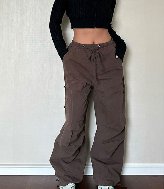 Pantalon cargo droit à poches amples pour femme – Décontracté et confortable