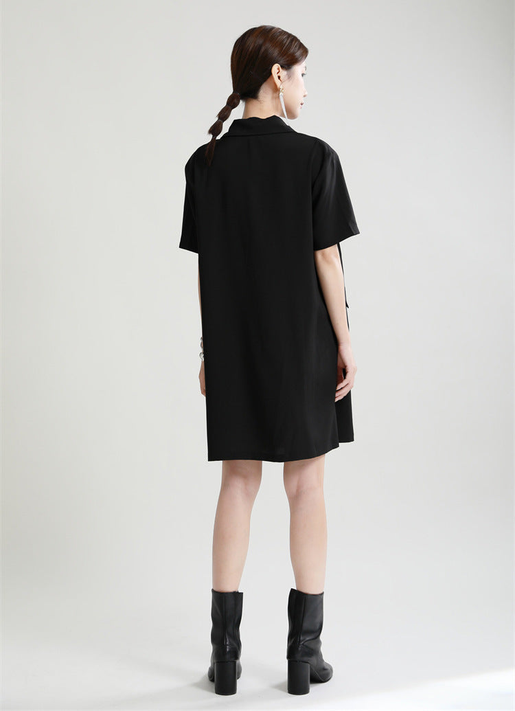 Extra Credit Double-Breasted Blazer Dress