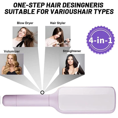 4-in-1 Self-Cleaning Hairbrush – Anti-Static, Scalp Massage & Detangling Comb